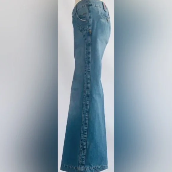 IKKS: Stylish Blue Wide-Leg Jeans - Picture 4 of 4